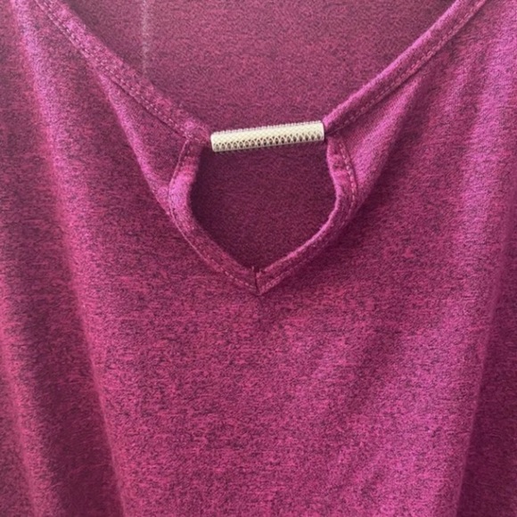 Apt. 9 Fuchsia scrunched sleeve & scrunched front tie ladies top blouse XXL. - Picture 3 of 10